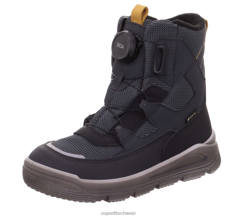 Kleinkinder Stiefel 44B2D747 Superfit Mars - Stiefel mit Boa-Fit-System schwarzgrau