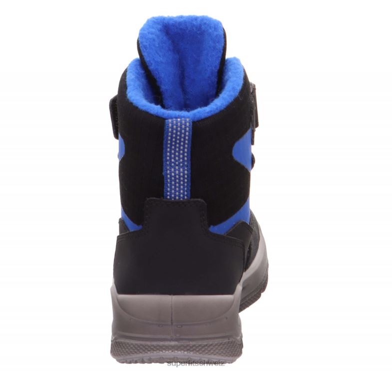 Kleinkinder Stiefel 44B2D748 Superfit Mars - Stiefel mit Klettverschluss Schwarz Blau