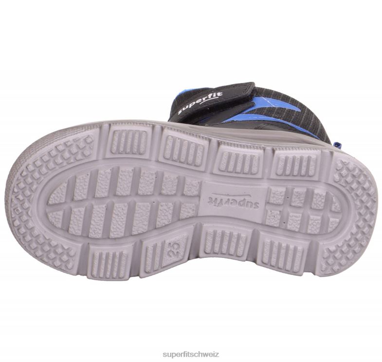 Kleinkinder Stiefel 44B2D748 Superfit Mars - Stiefel mit Klettverschluss Schwarz Blau