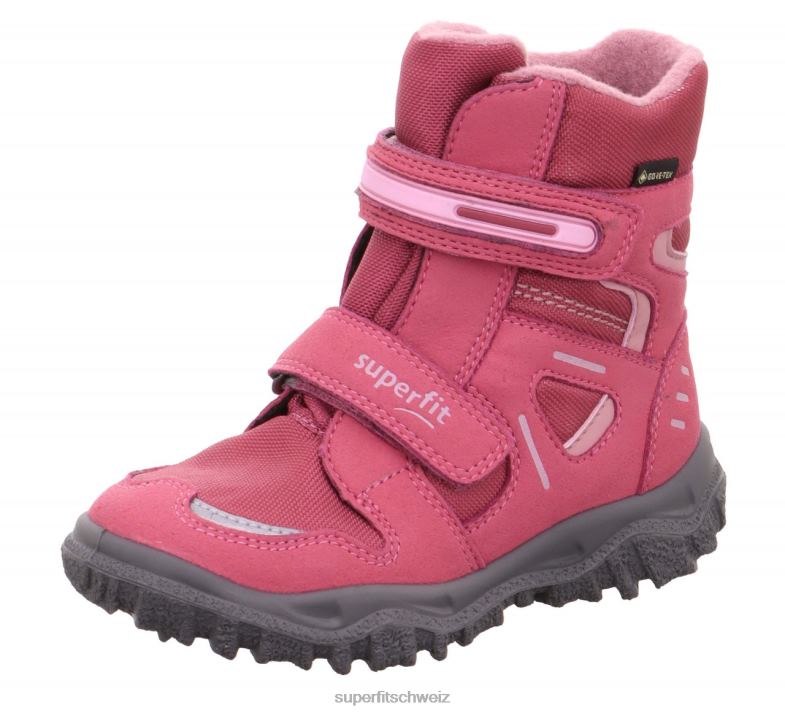 Kleinkinder Stiefel 44B2D753 Superfit Husky - Stiefel mit Klettverschluss Rosa