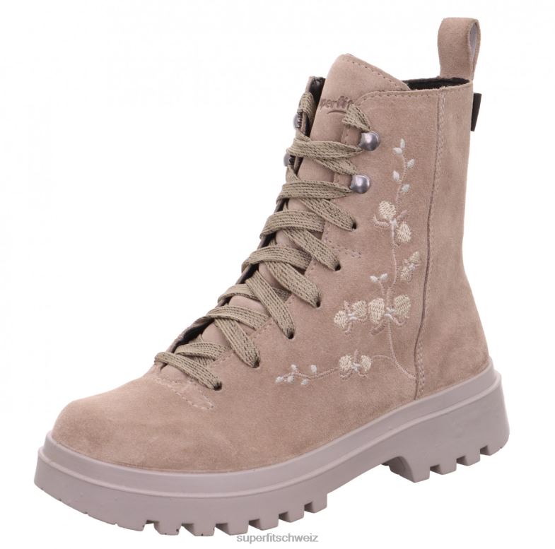 Kleinkinder Stiefel 44B2D755 Superfit Abby – Stiefel mit Reißverschluss Beige