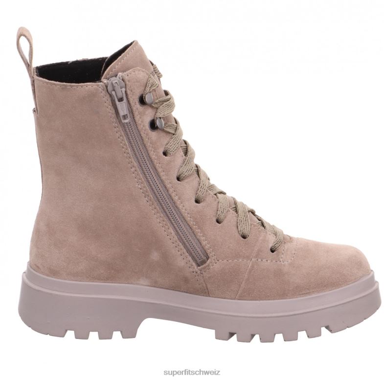Kleinkinder Stiefel 44B2D755 Superfit Abby – Stiefel mit Reißverschluss Beige