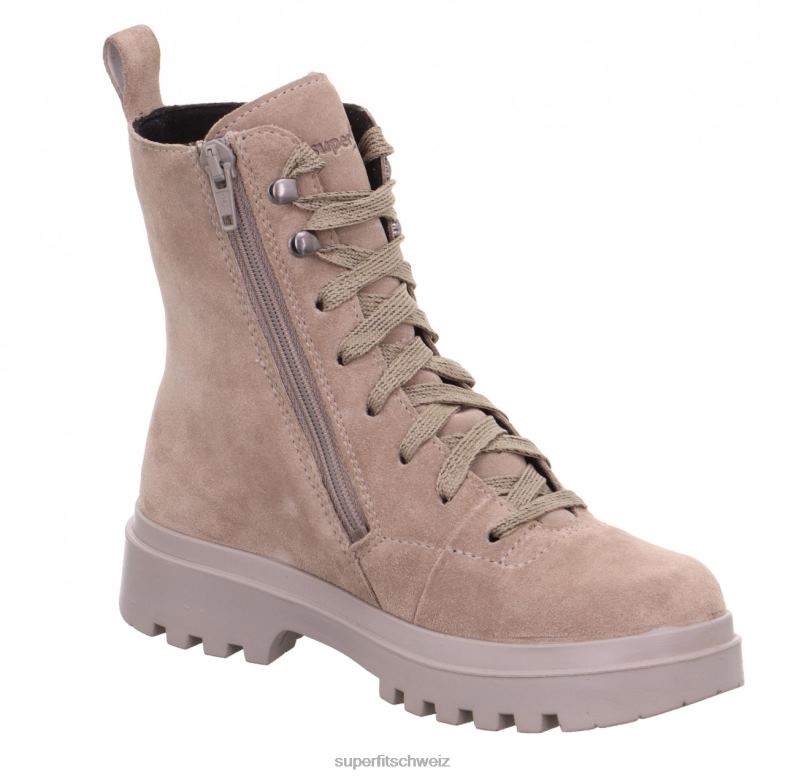 Kleinkinder Stiefel 44B2D755 Superfit Abby – Stiefel mit Reißverschluss Beige