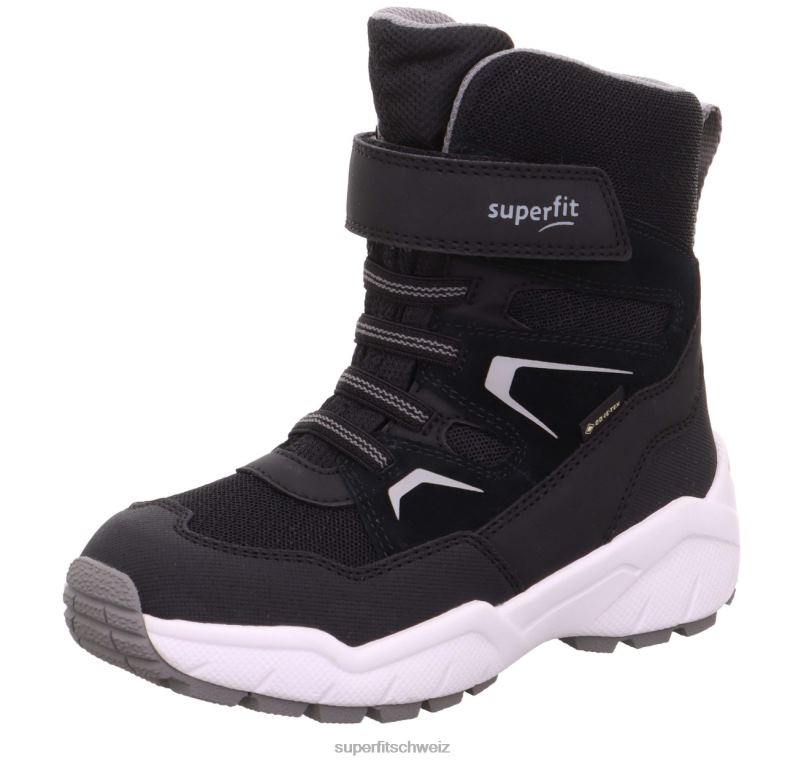 Kleinkinder Stiefel 44B2D759 Superfit culusuk 2.0 - Stiefel mit Klettverschluss schwarz/hellgrau