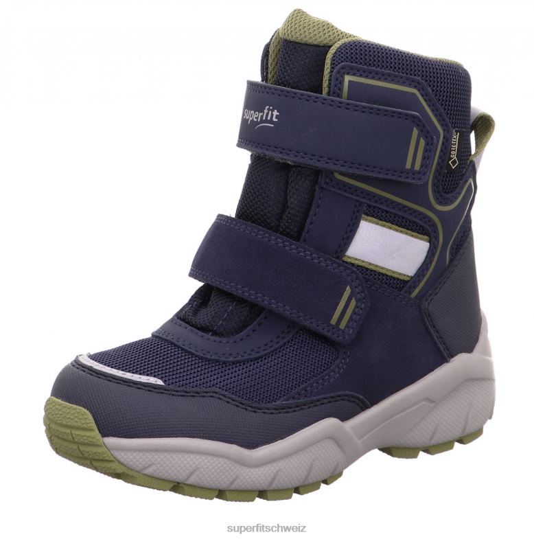 Kleinkinder Stiefel 44B2D760 Superfit culusuk 2.0 - Stiefel mit Klettverschluss Blau Grün