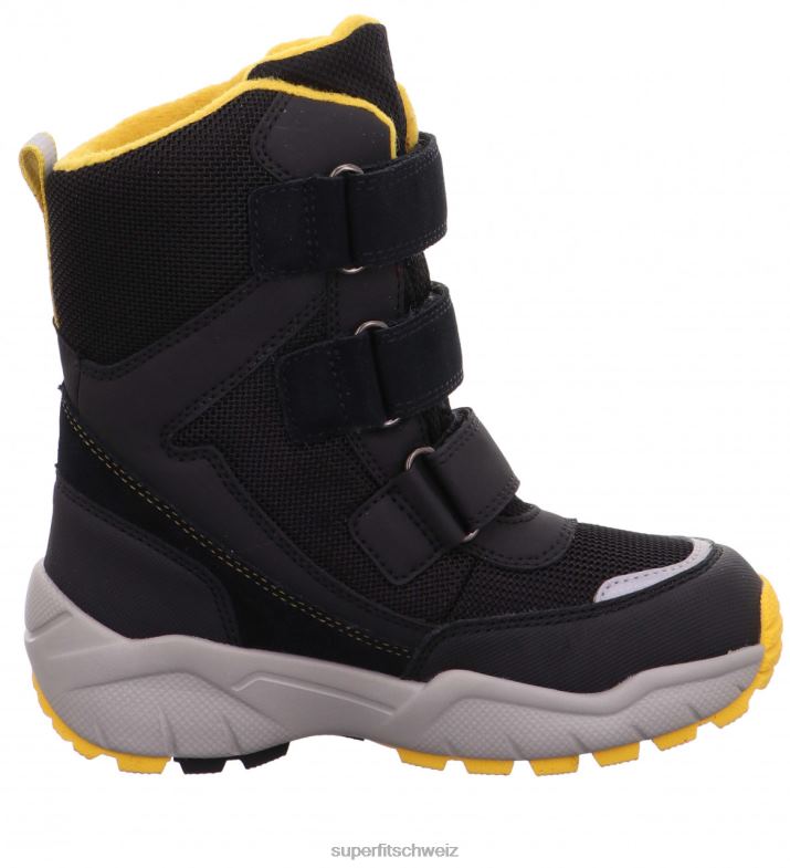 Kleinkinder Stiefel 44B2D761 Superfit culusuk 2.0 - Stiefel mit Klettverschluss Schwarz Gelb