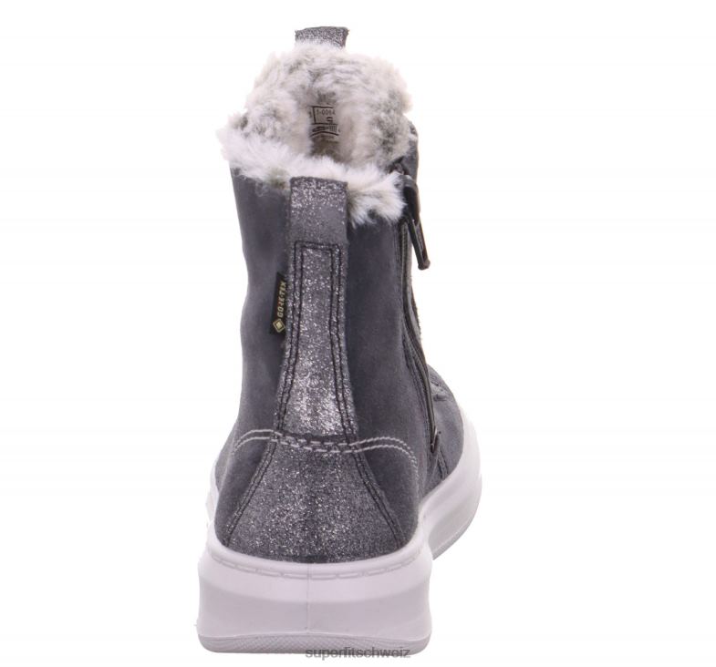 Kleinkinder Stiefel 44B2D763 Superfit Cosmo - Stiefel mit Reißverschluss grau