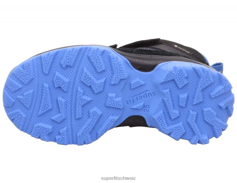 Kleinkinder Stiefel 44B2D766 Superfit Jupiter - Stiefel mit Klettverschluss schwarz/hellblau