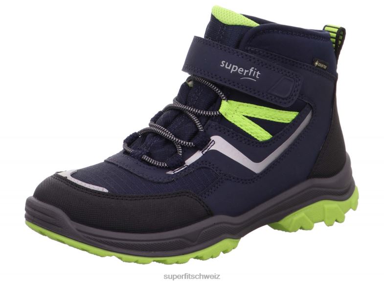 Kleinkinder Stiefel 44B2D902 Superfit Jupiter - Stiefel mit Klettverschluss Blau Grün